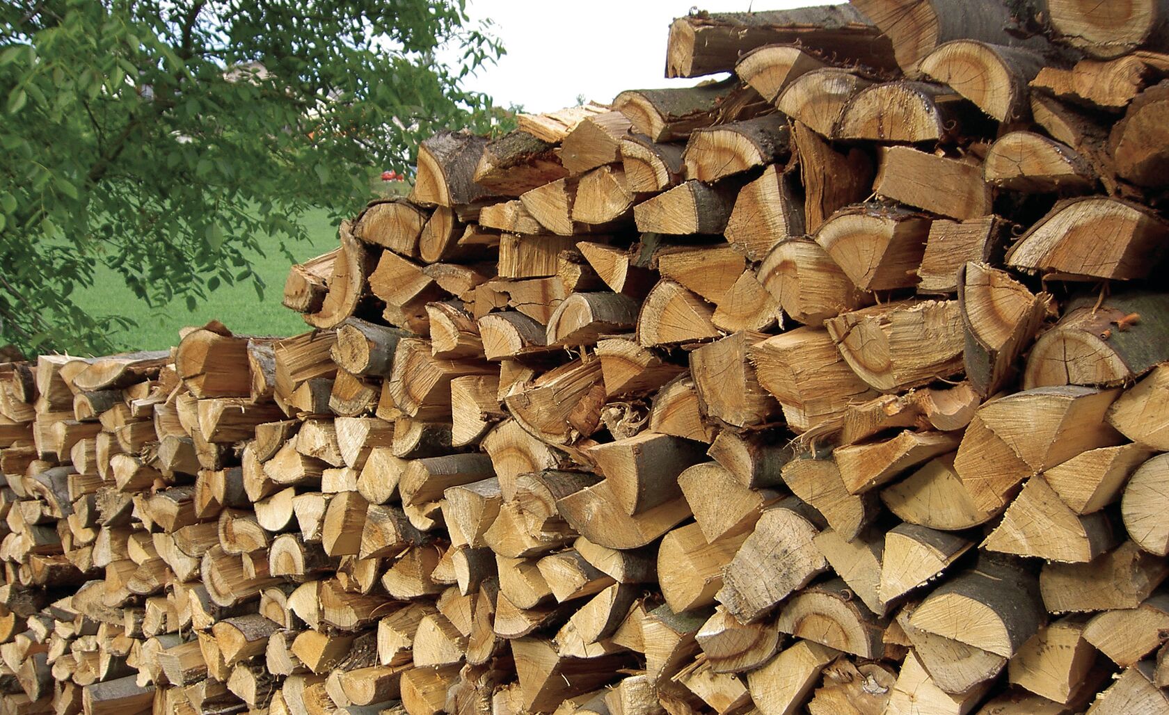 Gestapeltes Brennholz im Freien, gut belüftet für effizientes Trocknen. Ideal für nachhaltiges Heizen in ländlicher Umgebung. Gestapeltes Brennholz im Freien, gut belüftet für effizientes Trocknen. Ideal für nachhaltiges Heizen in ländlicher Umgebung.