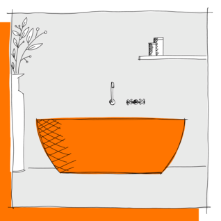 Badewanne-freistehende Badewanne