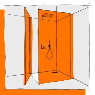 Dusche Duschabtrennung