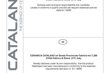 Leistungsbeschreibung Catalano Lavabi laut BauPVO Nr. 305_2011