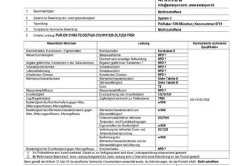Leistungsbeschreibung_Swisspor_PUR_laut_BauPVO_Nr._305_2011 Leistungsbeschreibung_Swisspor_PUR_laut_BauPVO_Nr._305_2011