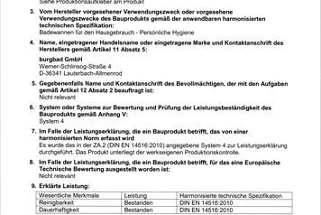 Leistungsbeschreibung Burgbad Mineralguss Badewanne laut BauPVONr. 305_2011_Ref2 Leistungsbeschreibung Burgbad Mineralguss Badewanne laut BauPVONr. 305_2011_Ref2