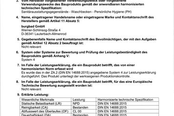 Leistungsbeschreibung Burgbad Mineralguss WT Aufsatz laut BauPVONr. 305_2011_Ref1 Leistungsbeschreibung Burgbad Mineralguss WT Aufsatz laut BauPVONr. 305_2011_Ref1