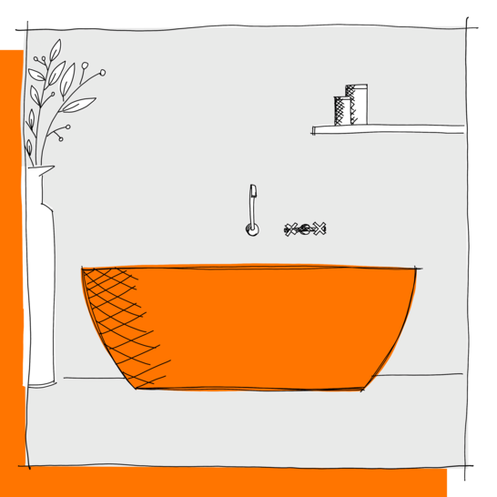 Badewanne-freistehende Badewanne