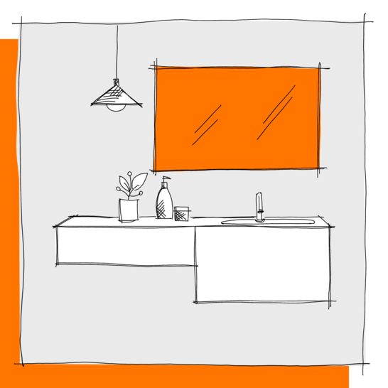 Spiegel und Spiegelschrank-Spiegel