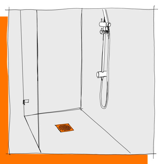 Dusche Bodenablauf